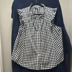Draper James XXL gingham blouse